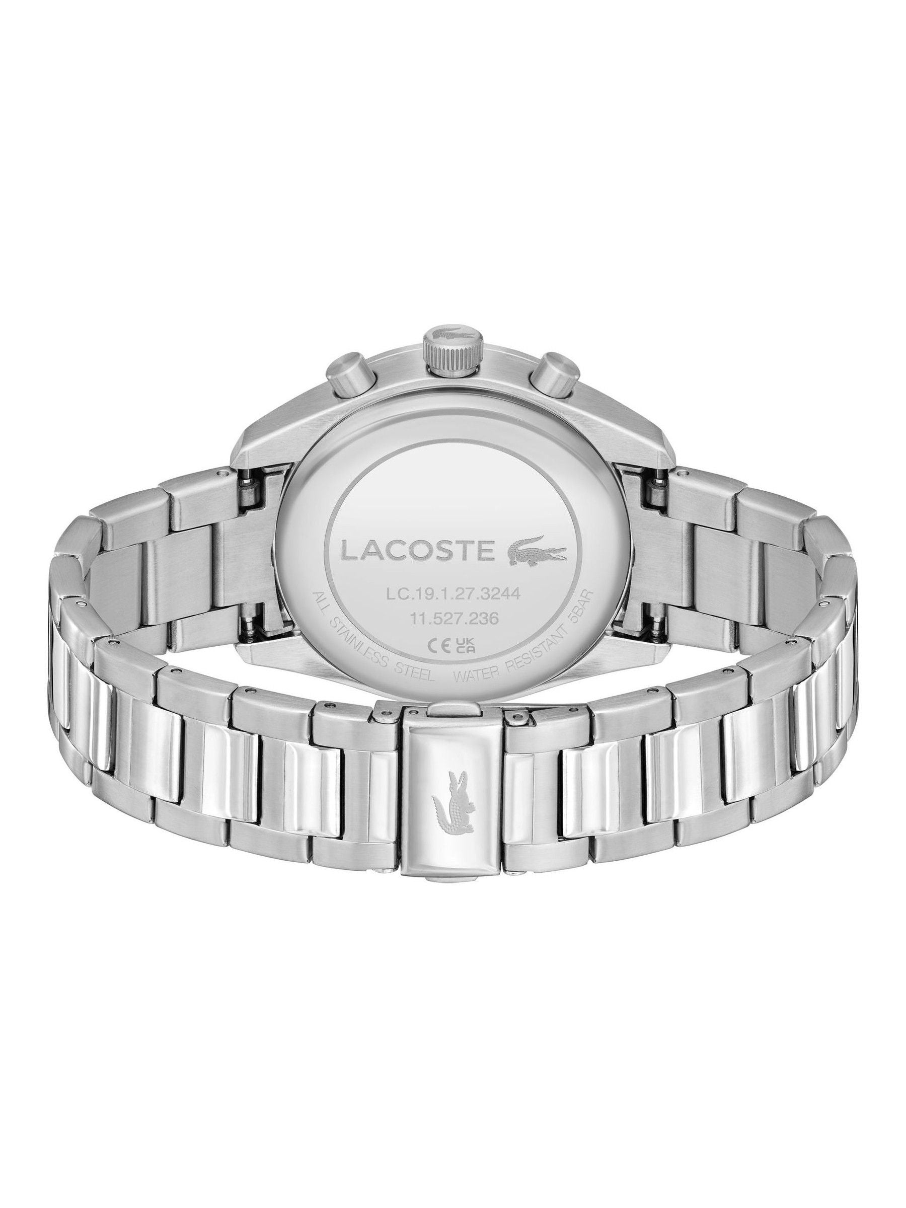 Lacoste Boston chronograph watch silver tone, imported from the UK
