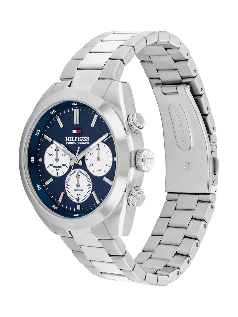 Tommy Hilfiger silver tone stainless steel bracelet watch 40mm, imported from the UK