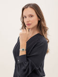 BOSS Mae Petite soft square two tone bracelet watch, UK version
