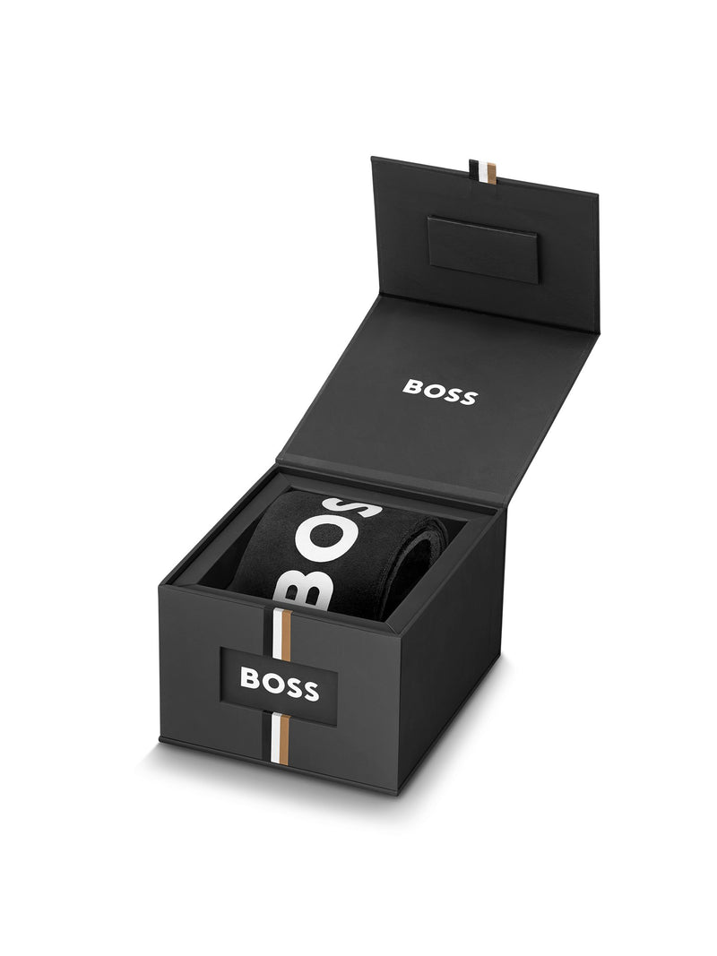 BOSS Mae Petite soft square two tone bracelet watch, UK version