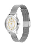 Olivia Burton Wonderlust 30mm silver watch stainless steel mesh bracelet, UK version