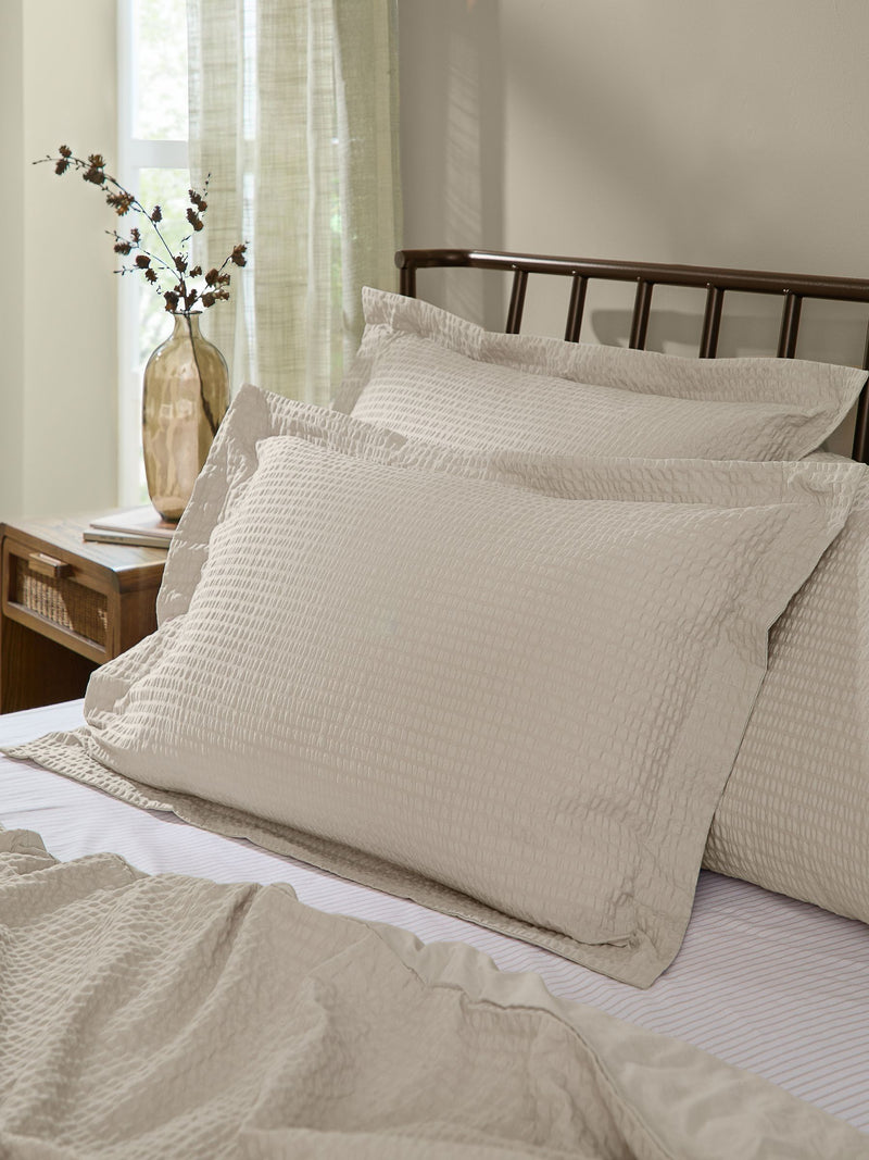 Yard Set of 2 Stone Hebden Cotton Seersucker Pillowcases
