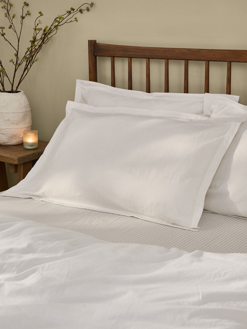 Yard Set of 2 Chalk Hebden Washed Cotton Pillowcases