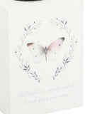 Something Different white butterflies tealight candle holder, UK version