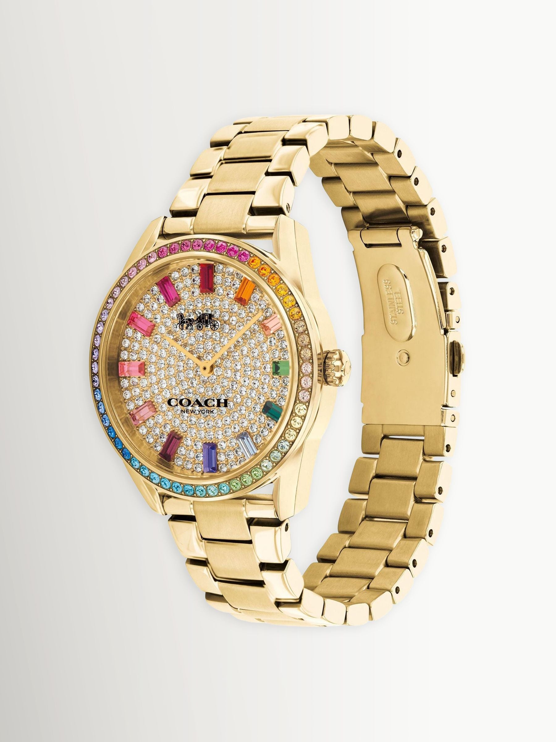 Coach gold tone Preston bracelet watch 36mm, imported from the UK