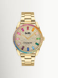 Coach gold tone Preston bracelet watch 36mm, imported from the UK