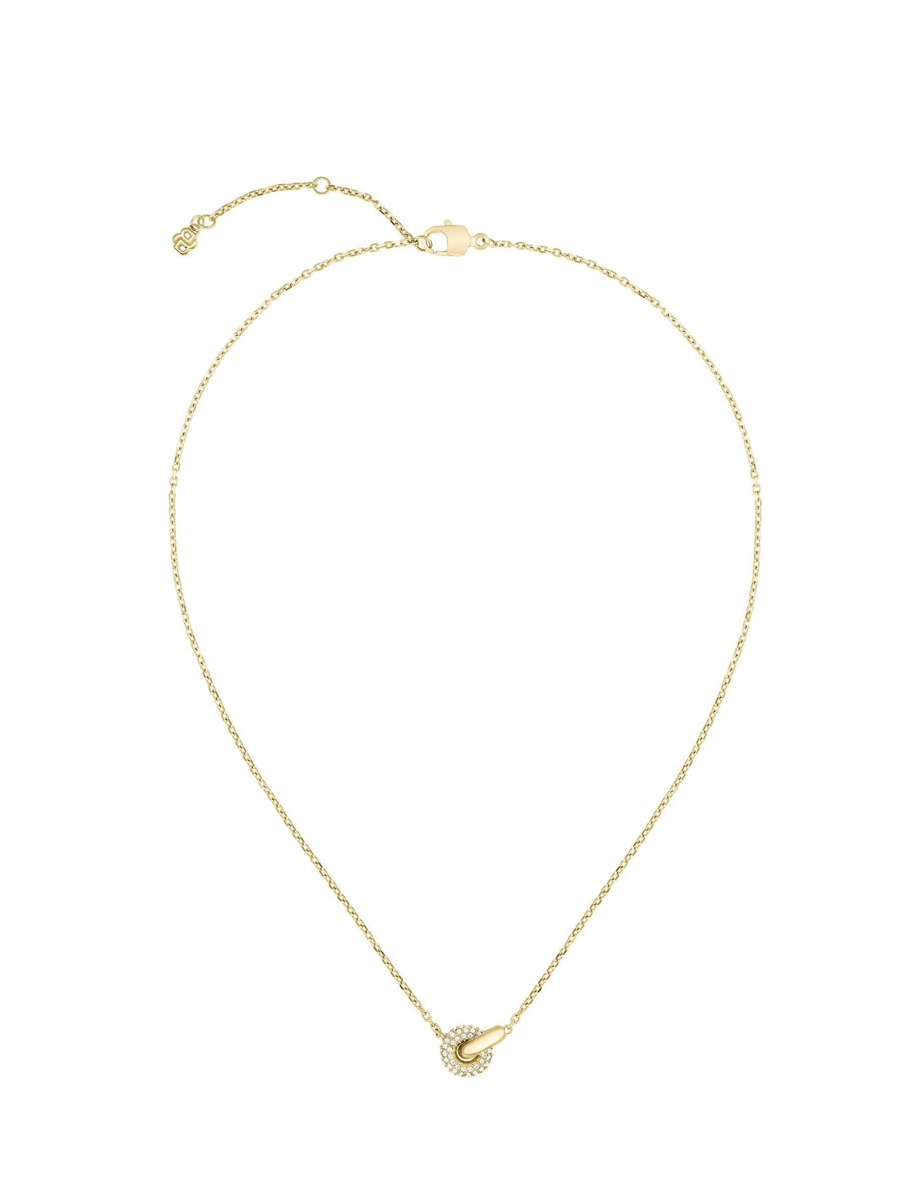 BOSS gold plated necklace with crystal pave - British product