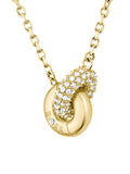 BOSS gold plated necklace with crystal pave - British product