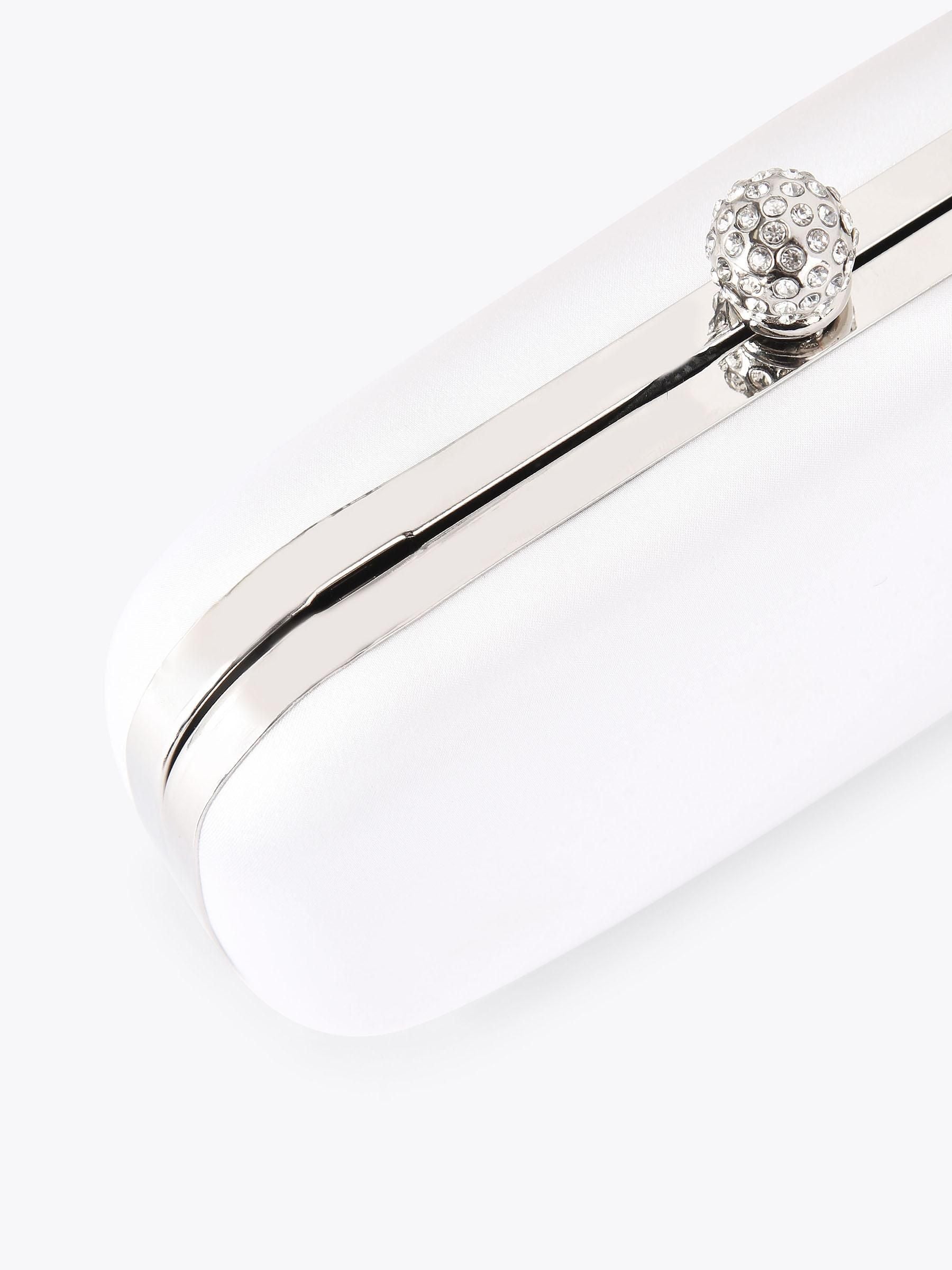 Carvela white Cecilia hard clutch bag bronze crystal - British product