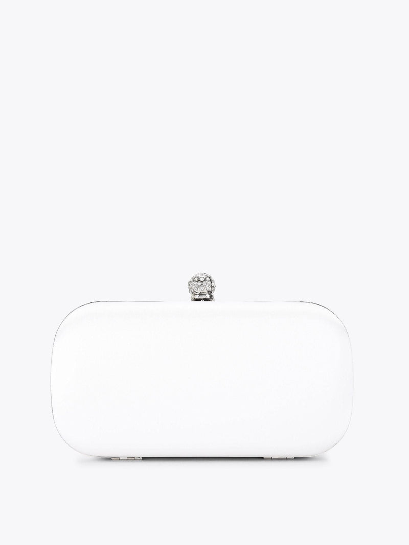 Carvela White Cecilia Embellished Clutch Bag
