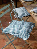 Wylder Set of 2 Green Millie Ruffle Seat Pads 40x40cm
