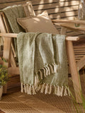 Yard Moss Hedon Tasselled Outdoor Throw