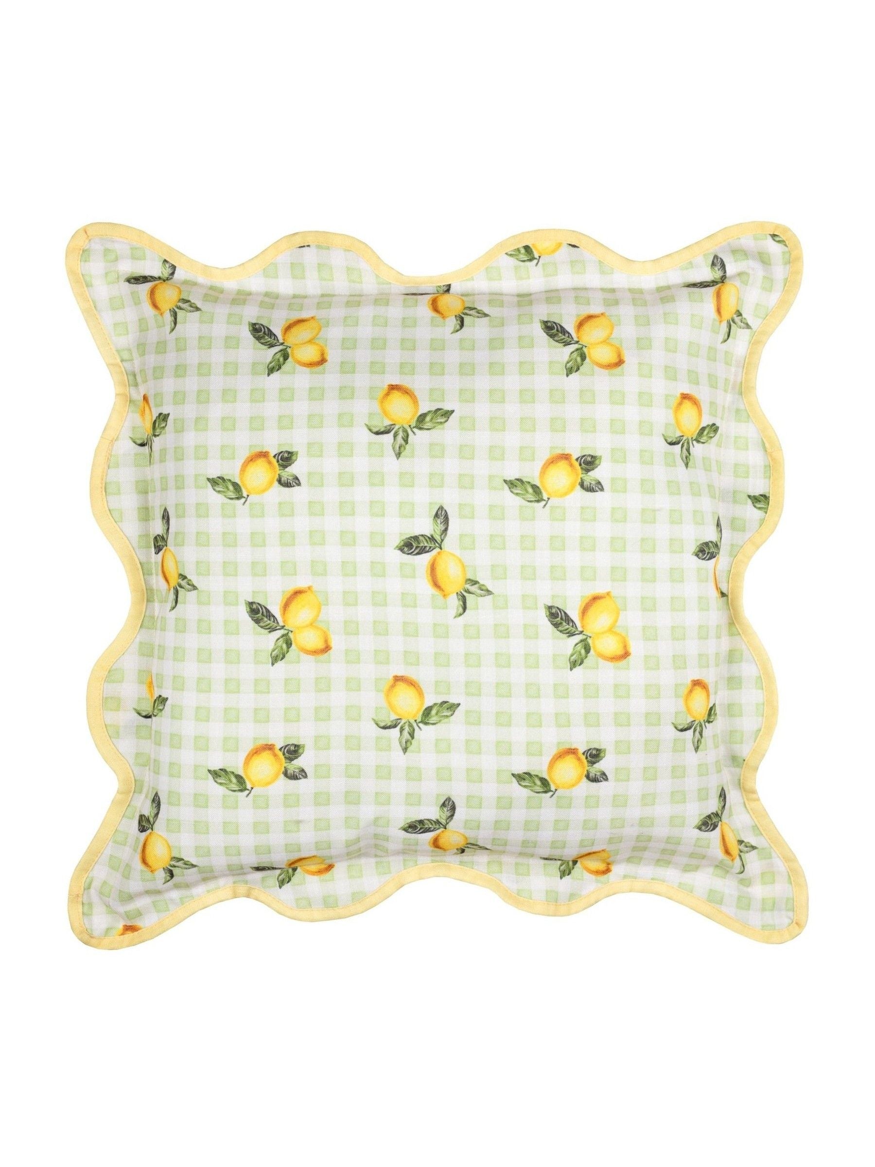 Furn Sage lemon outdoor cushion 45x45 cm (British brand)