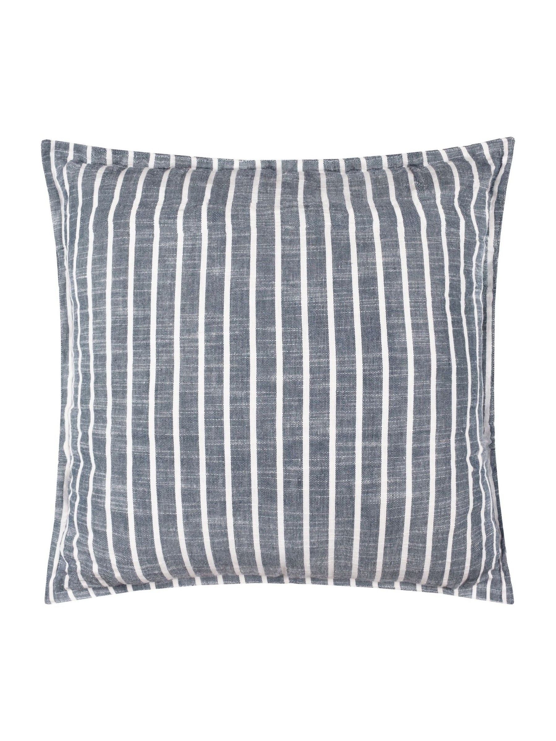 Yard Navy Hessle Stripe outdoor cushion 45cm - British product