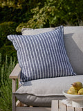 Yard Navy Hessle Stripe outdoor cushion 45cm - British product