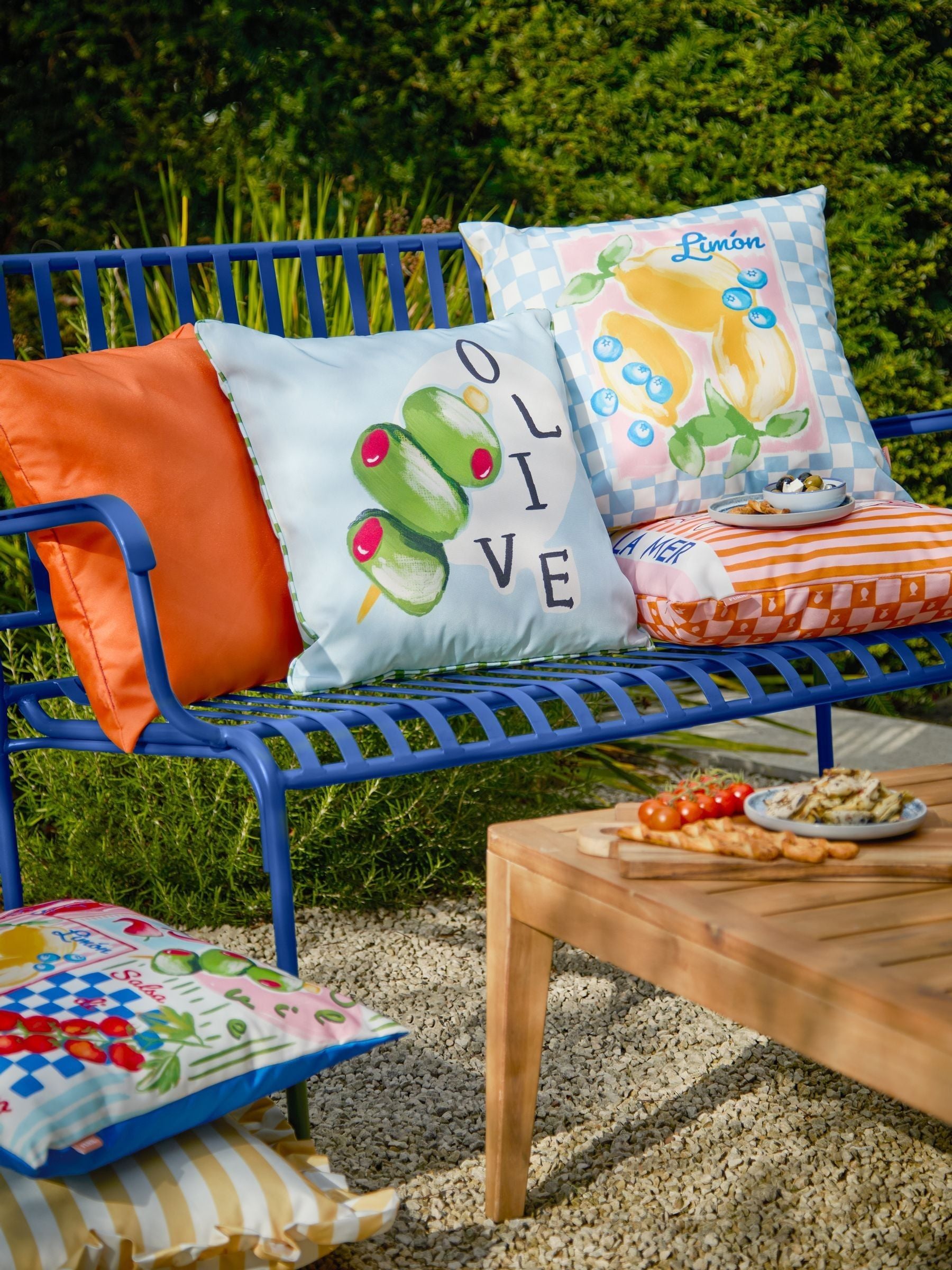 Furn Mediterranean Limon outdoor cushion 45x45cm (British brand)