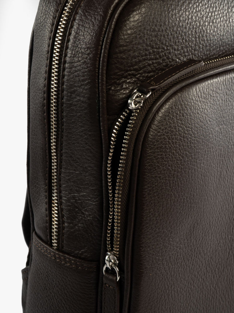 Totes brown genuine leather backpack - British product