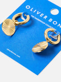 Oliver Bonas gold tone waterproof drop earrings, imported from the UK