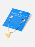 Oliver Bonas gold tone heart pendant necklace (British brand)