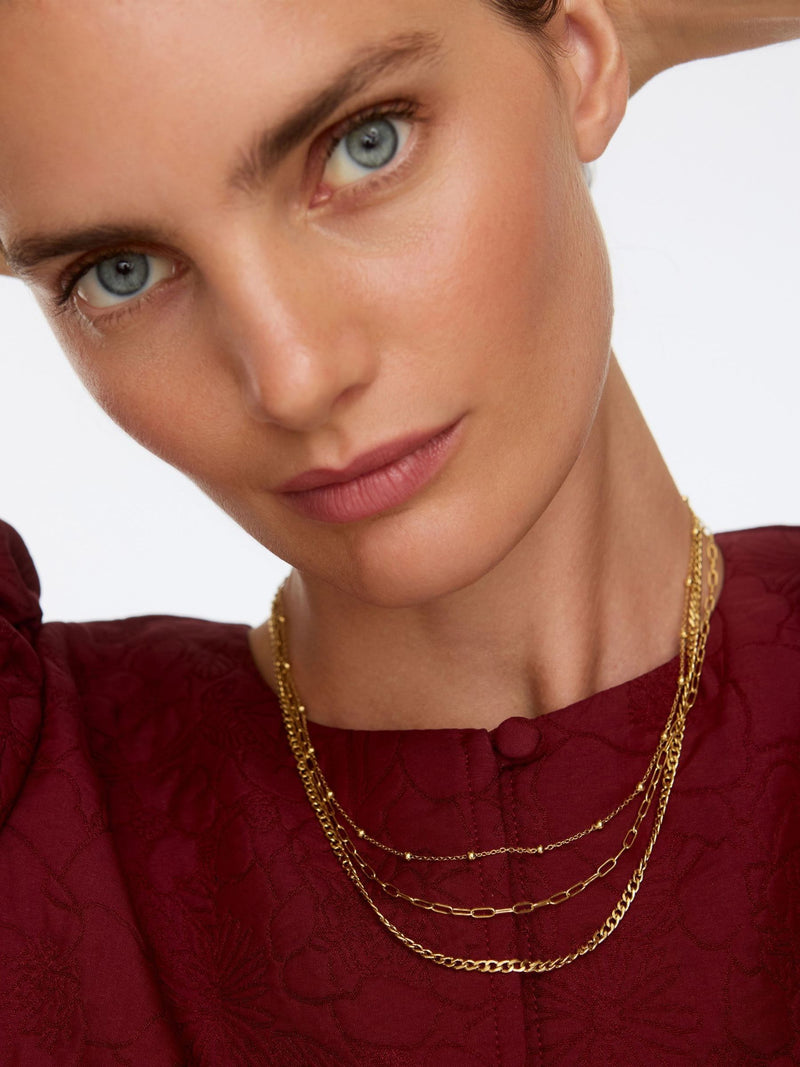 Oliver Bonas gold tone layered necklace, UK version