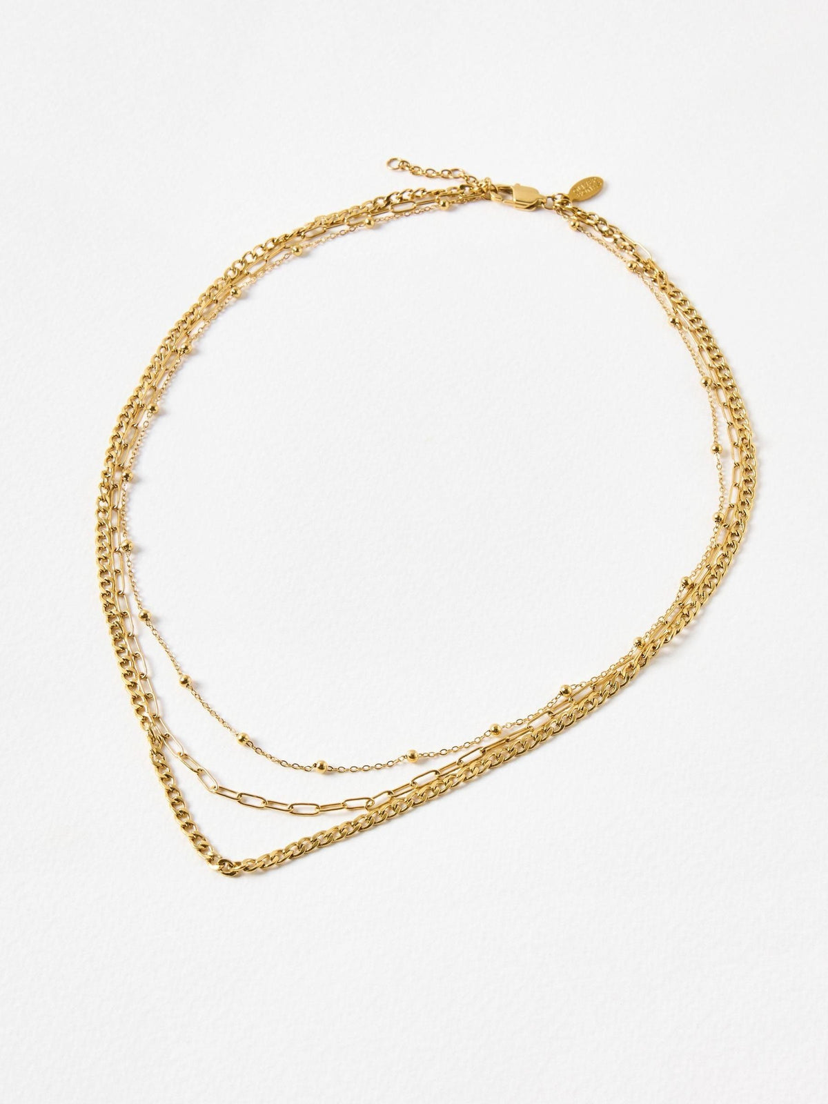 Oliver Bonas gold tone layered necklace, UK version