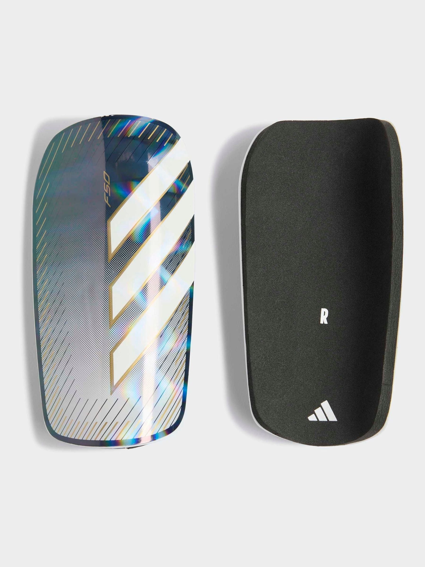 adidas F50 Club shin guards grey/white, UK version