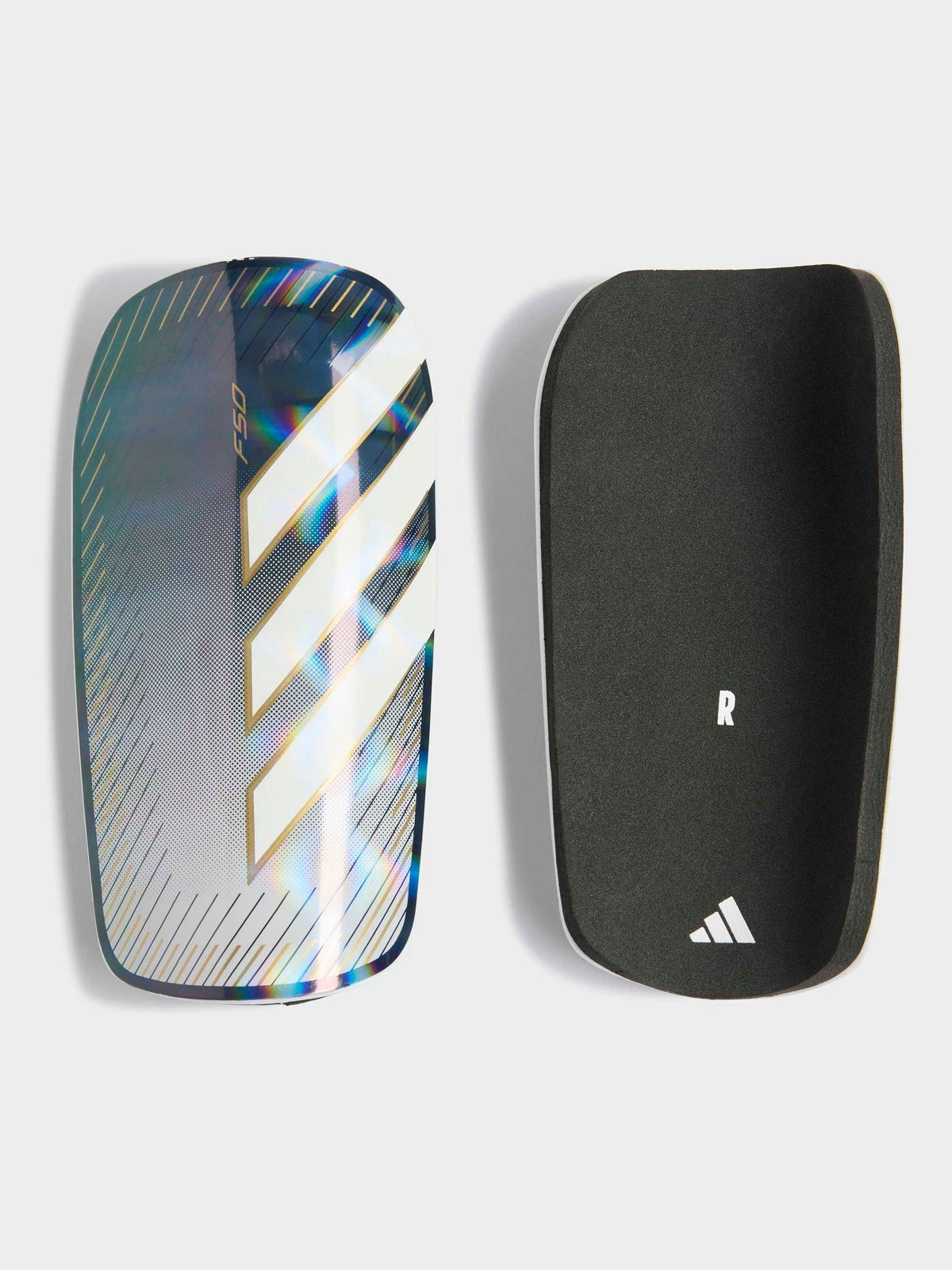 adidas F50 Club shin guards grey/white, UK version