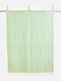 Oliver Bonas green cream geometric throw 130x170cm - British product