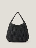 Monsoon black raffia shoulder bag - British product