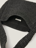 Monsoon black raffia shoulder bag - British product
