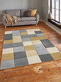 Think Rugs yellow Brooklyn geometric rug - British brand