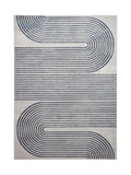 Think Rugs grey Apollo modern linear rug - British product