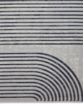 Think Rugs grey Apollo modern linear rug - British product