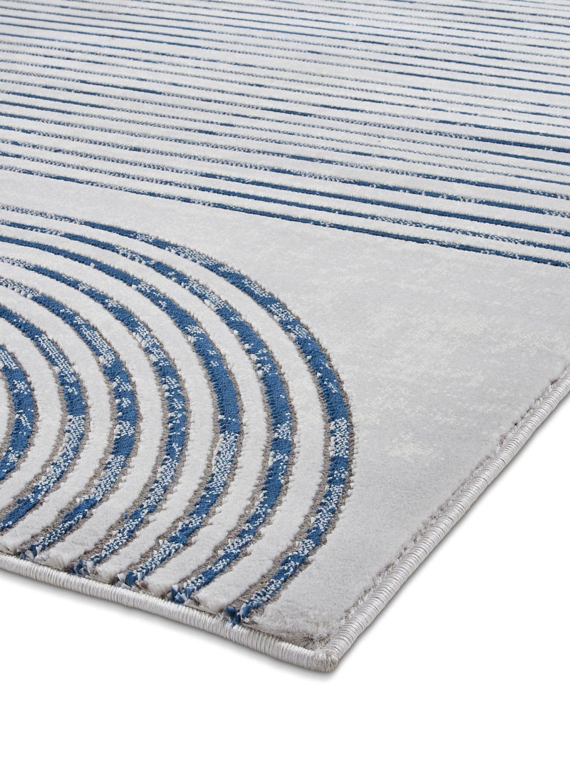 Think Rugs grey Apollo modern linear rug - British product