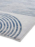Think Rugs grey Apollo modern linear rug - British product