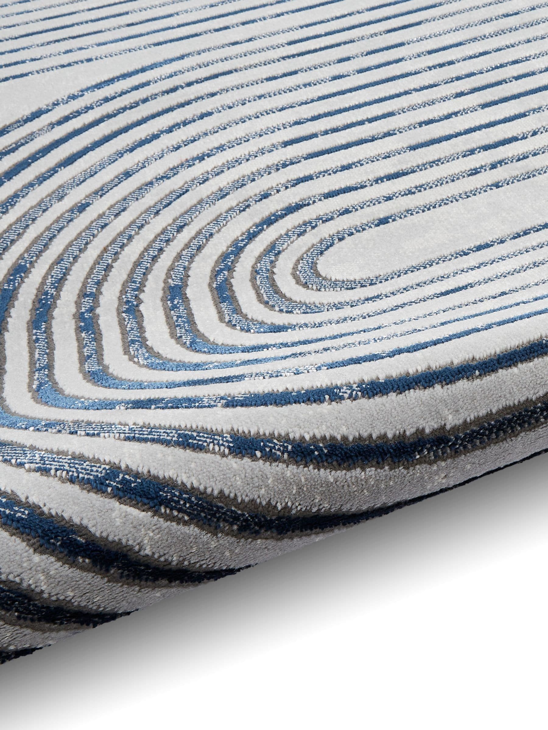 Think Rugs grey Apollo modern linear rug - British product
