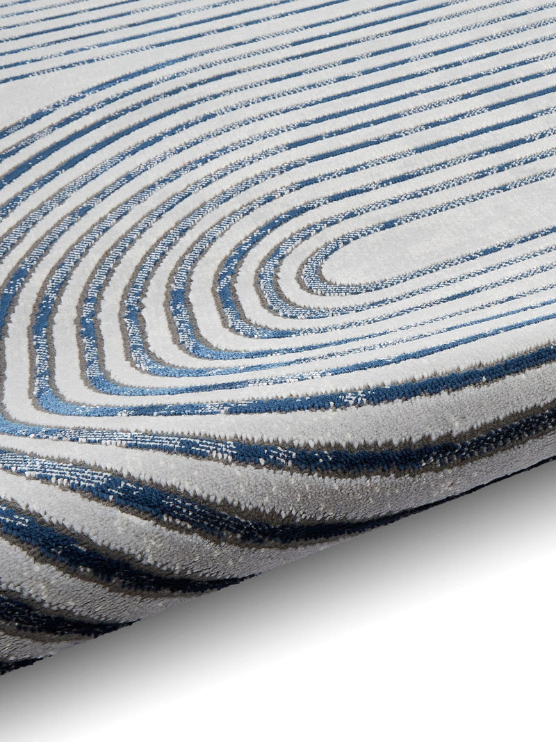 Think Rugs grey Apollo modern linear rug - British product