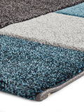 Think Rugs Blue Brooklyn 646 geometric rug - British product