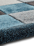 Think Rugs Blue Brooklyn 646 geometric rug - British product