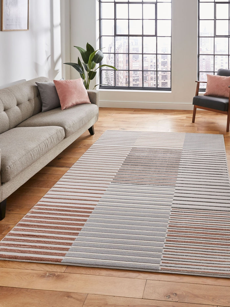 Think Rugs Apollo grey modern rug, imported from the UK