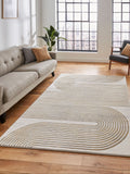 Think Rugs Apollo modern linear rug grey - British product