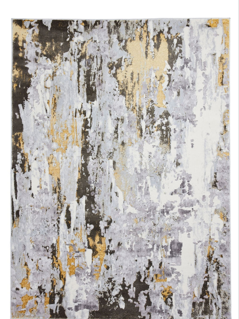 Think Rugs Grey Apollo GR580 modern abstract rug (British brand)