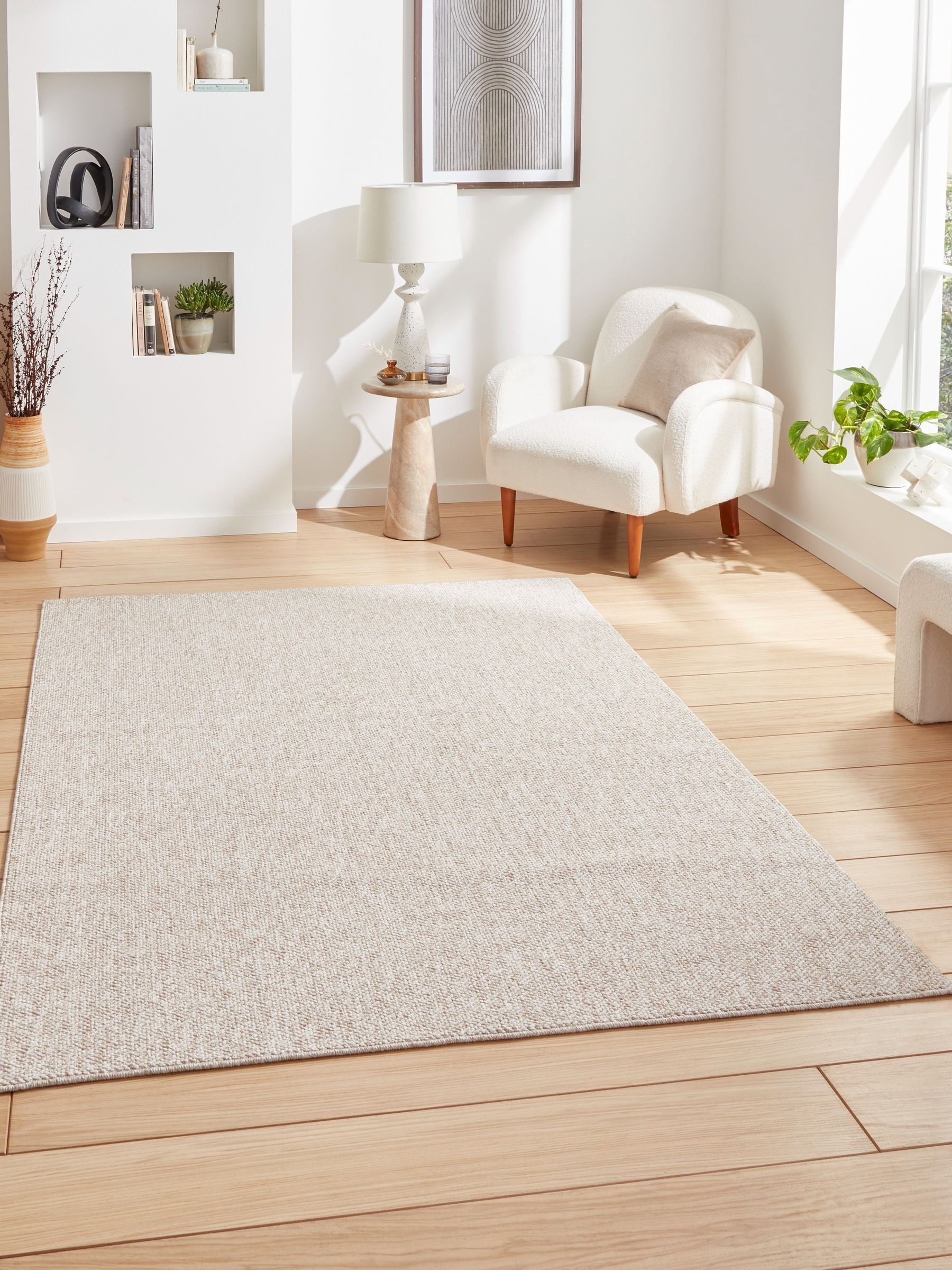 Think Rugs boucle rug brown, imported from the UK