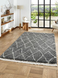 Think Rugs Grey Boho 8280 Berber Rug