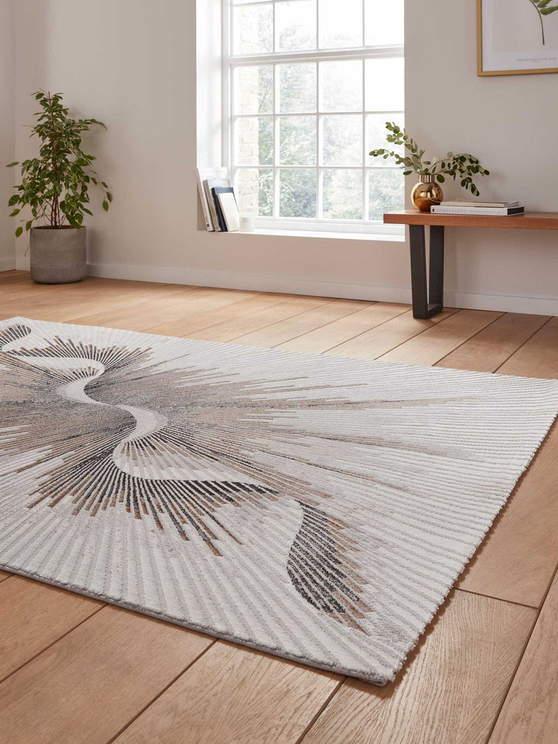 Think Rugs Bronze Creation modern abstract rug, imported from the UK
