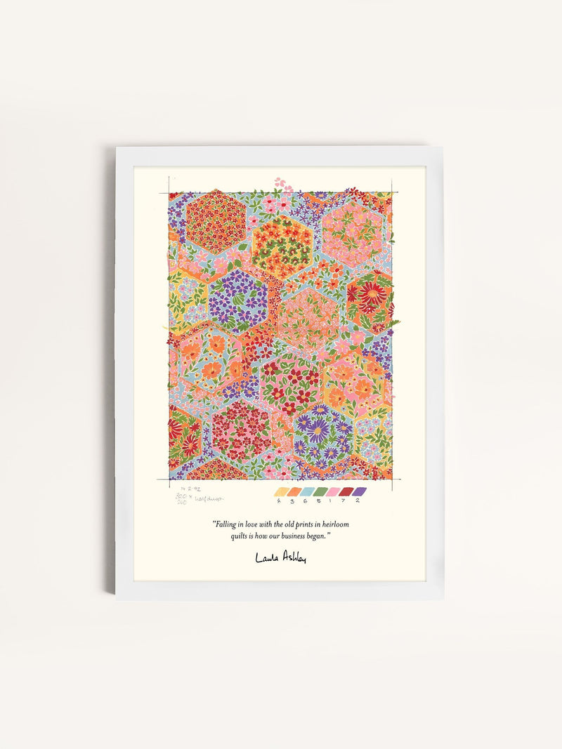 Laura Ashley Multi Fulford Patchwork Medium Wall Art Frame