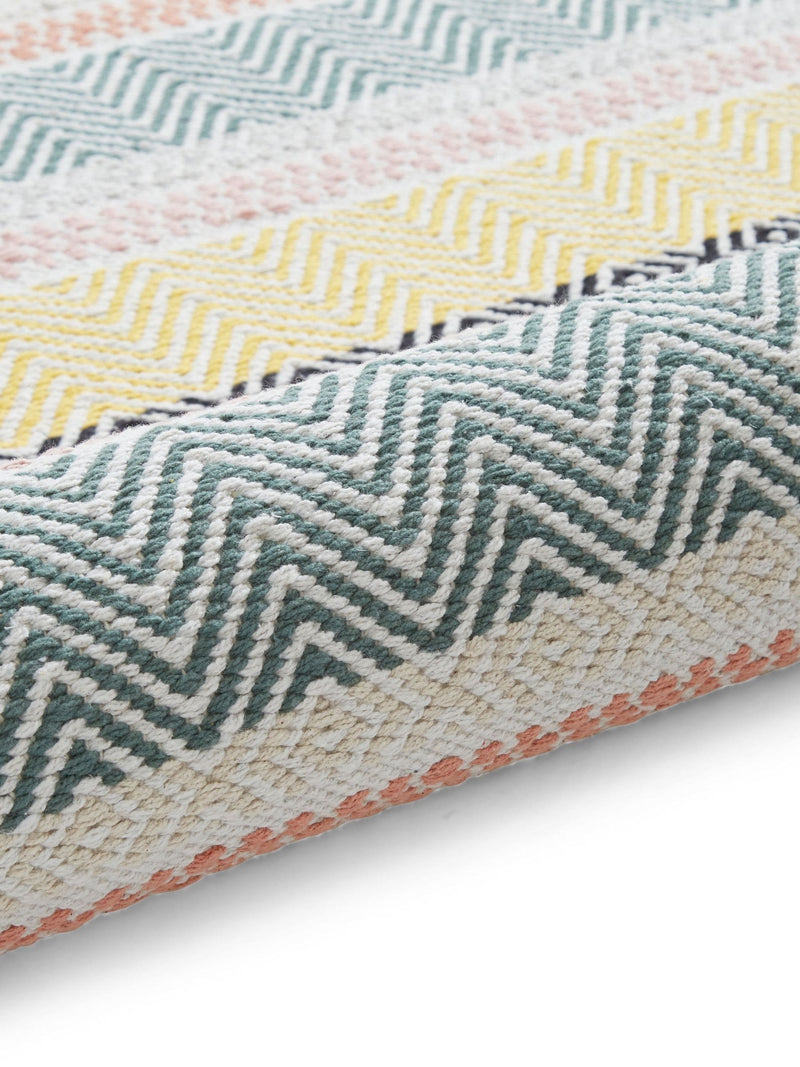 Think Rugs hand-woven cotton geometric rug, UK version
