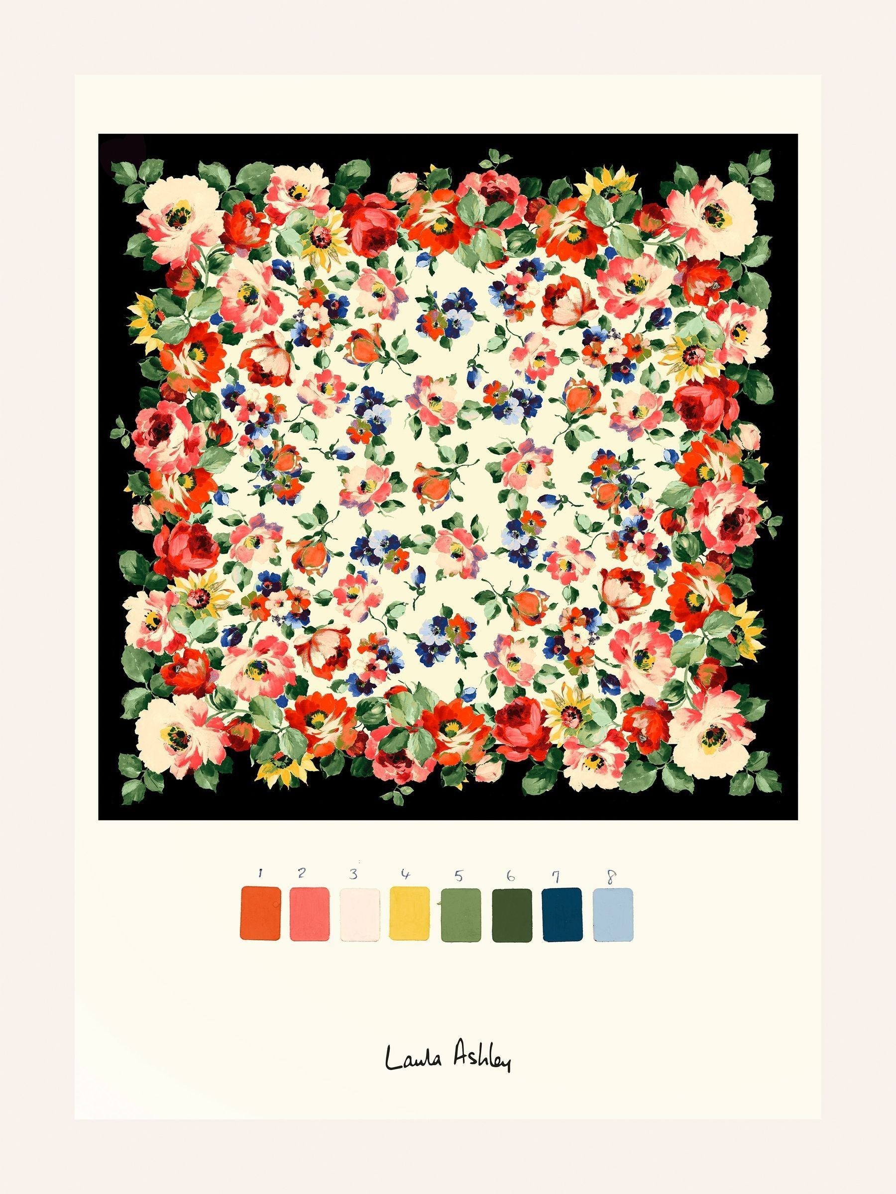 Laura Ashley medium floral wall art frame (British brand)