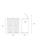Charles Bentley 30L dual compartment kitchen bin stainless steel (British brand)