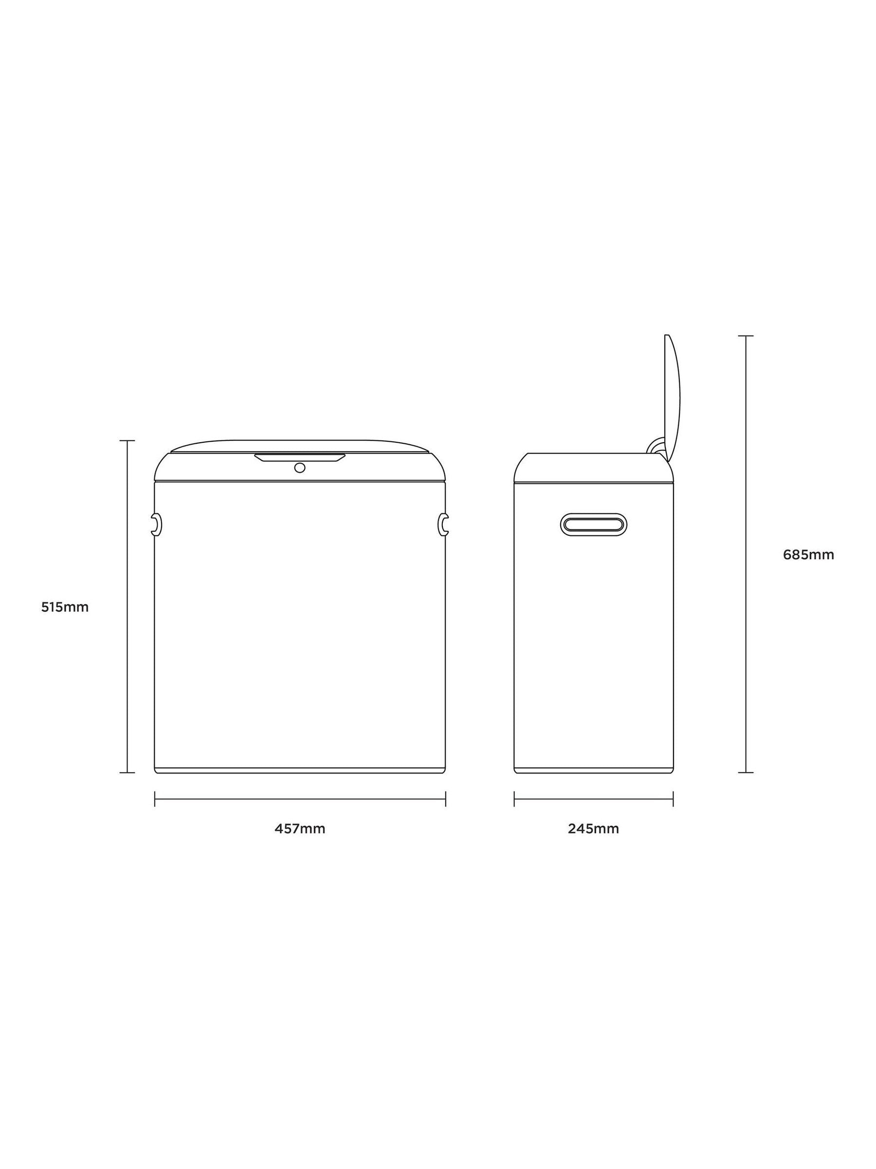 Charles Bentley automatic sensor bin black 40 litre (British brand)
